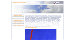 Desktop Screenshot of neodymiumspeakers.com