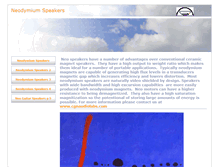 Tablet Screenshot of neodymiumspeakers.com